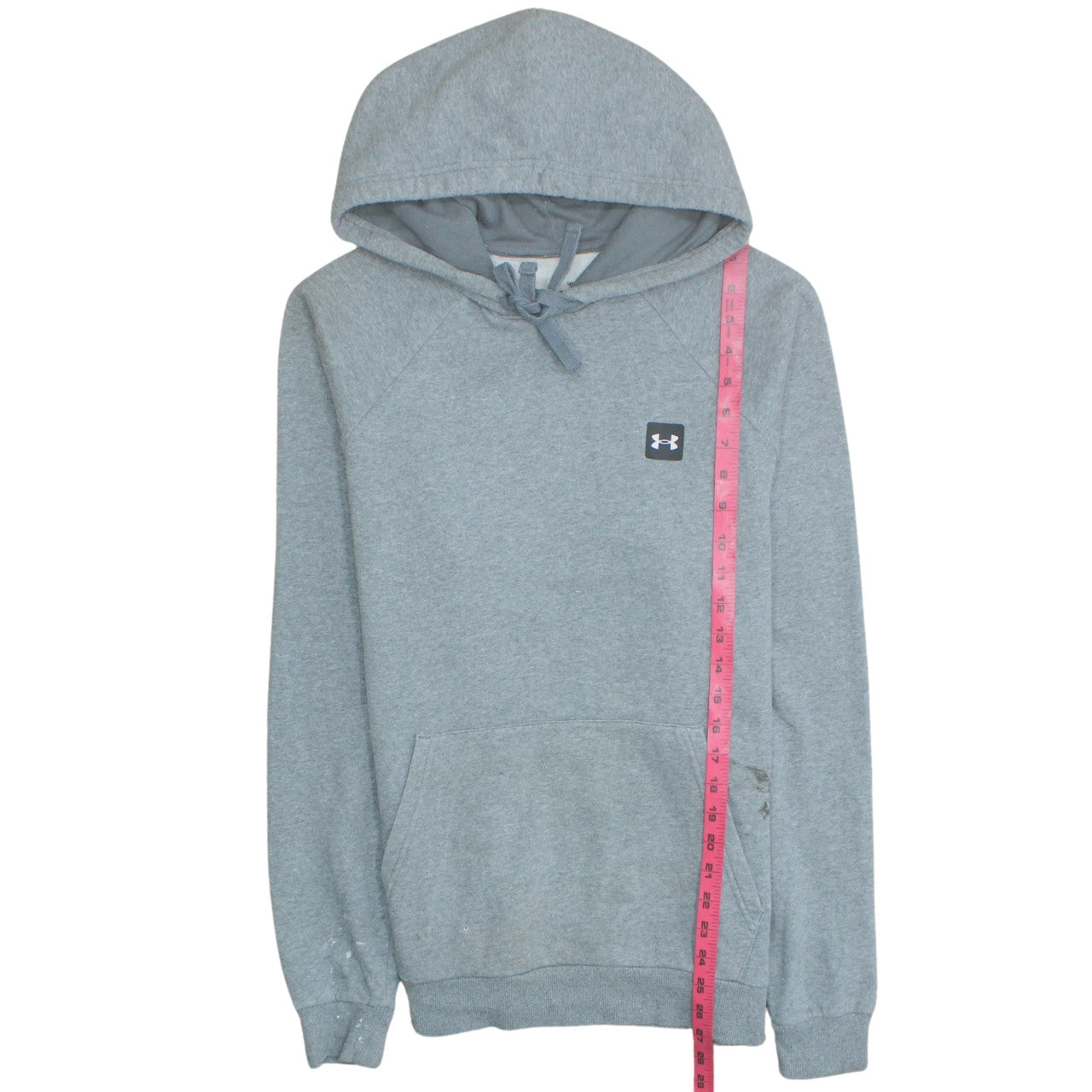 Under Armour Men Grey Pullover Hoodie M Fleece Loose Fit