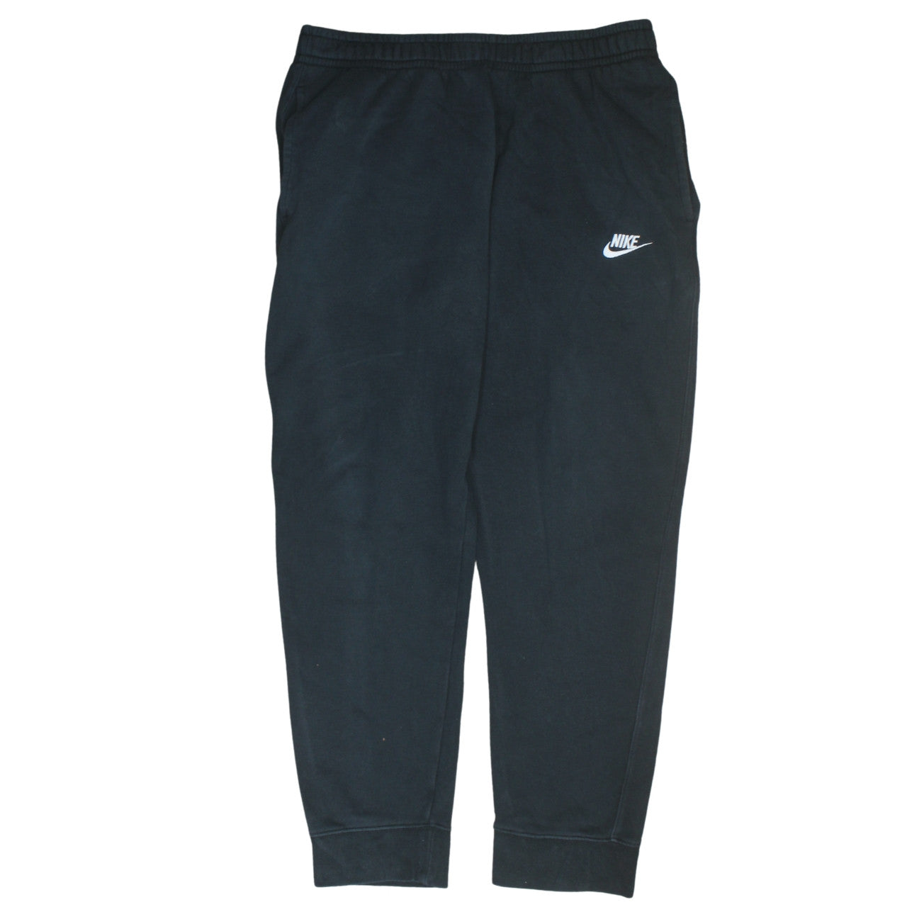 Nike Men Black Jogger Trousers L Fleece Elastic Waist Comfort