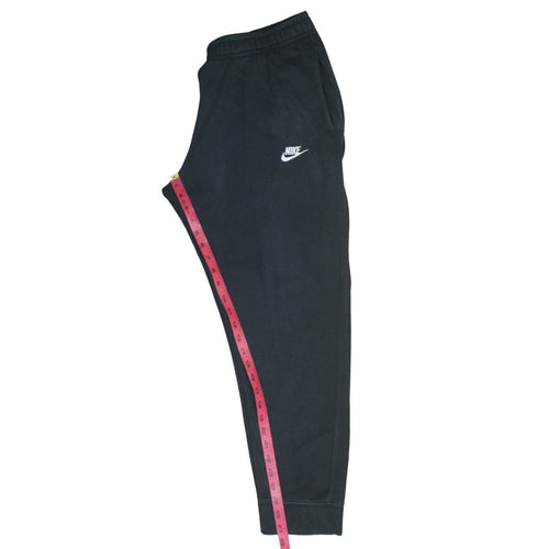 Nike Men Black Jogger Trousers L Fleece Elastic Waist Comfort