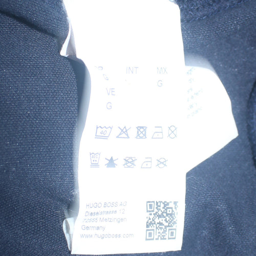 BOSS Men's Blue Full Zip Cotton Sweatshirt L Regular Fit