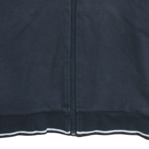 BOSS Men's Blue Full Zip Cotton Sweatshirt L Regular Fit
