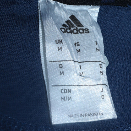 Adidas Mens Blue Crew Neck Pullover Sweatshirt M Classic Logo
