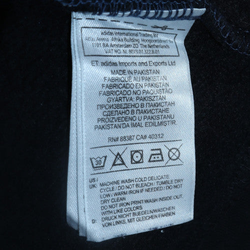 Adidas Mens Blue Crew Neck Pullover Sweatshirt M Classic Logo