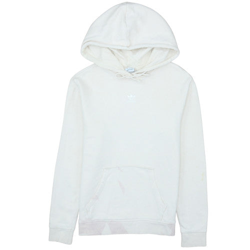 Adidas Womens Ivory Hoodie Size 8 Pullover Cotton Blend Casual