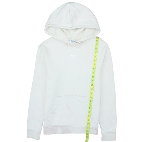 Adidas Womens Ivory Hoodie Size 8 Pullover Cotton Blend Casual