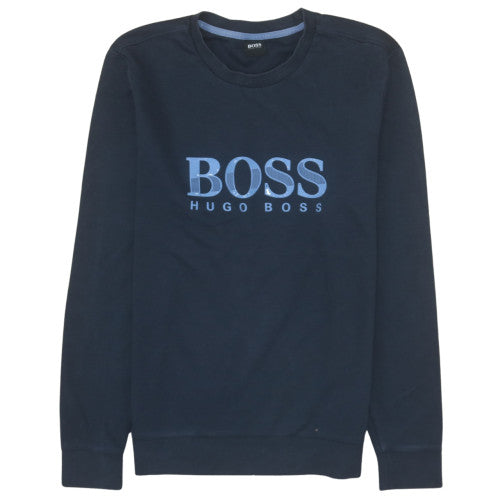 Hugo Boss Men's Blue Logo Crew Neck Sweatshirt Size L
