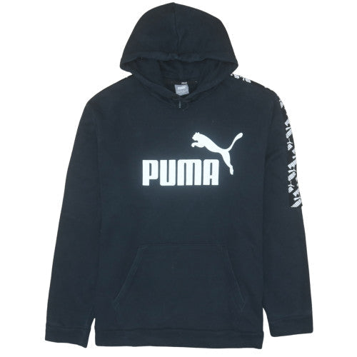 Puma Men's Black 2XL Pullover Hoodie with Logo Graphic