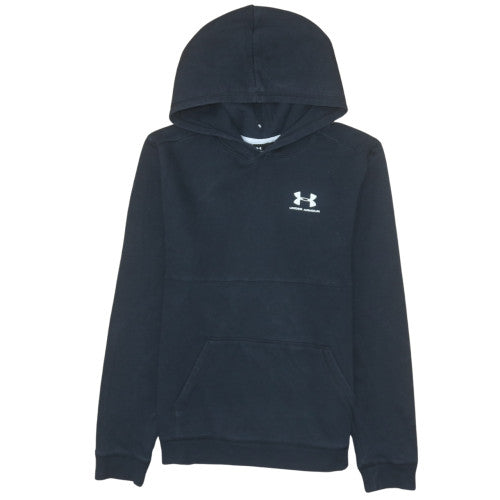Under Armour Boys Black Pullover Hoodie YXL 158-170cm ColdGear Fleece