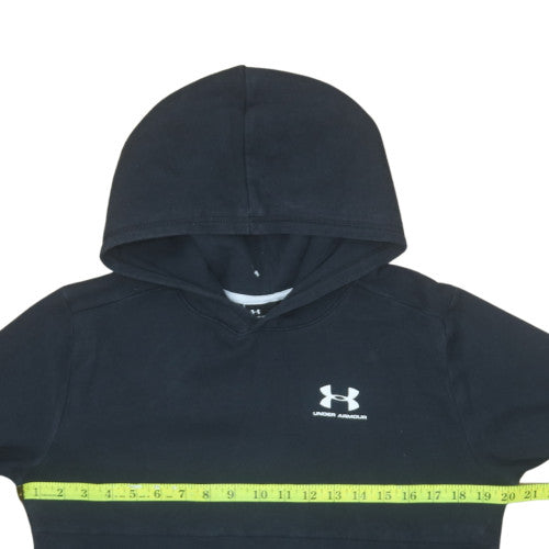 Under Armour Boys Black Pullover Hoodie YXL 158-170cm ColdGear Fleece