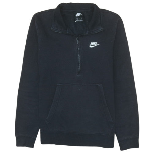 Nike Men's Black 1/4 Zip Fleece Sweatshirt Size S Regular Fit