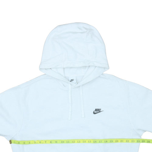 Nike Men's White Pullover Hoodie M Logo Sports Fleece