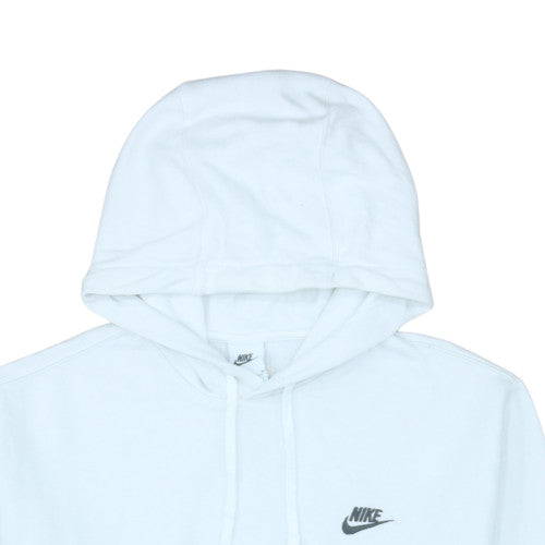 Nike Men's White Pullover Hoodie M Logo Sports Fleece