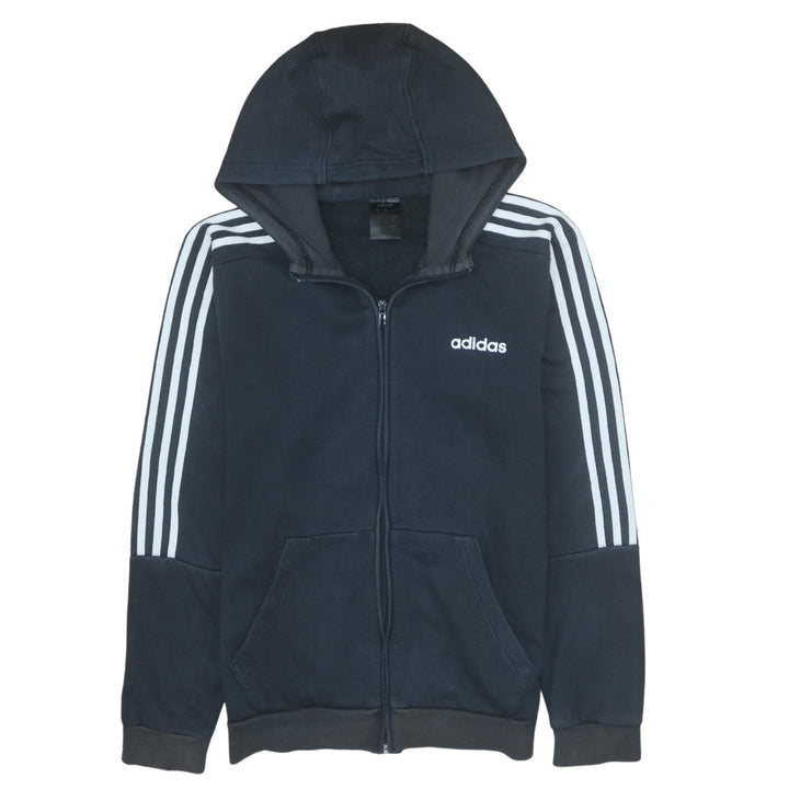 Adidas Men's Black Full Zip Hoodie Size M Sports Style