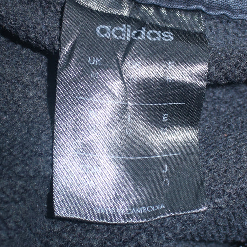 Adidas Men's Black Full Zip Hoodie Size M Sports Style