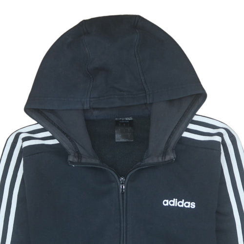 Adidas Men's Black Full Zip Hoodie Size M Sports Style