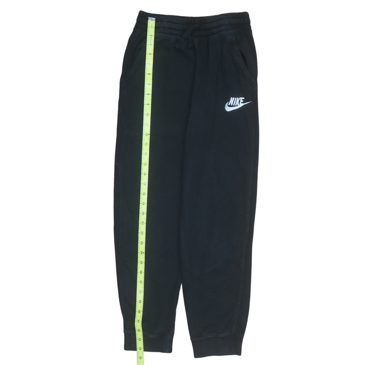 Nike Boys Black Jogger Sweatpants 147-158cm Cotton Blend Elastic Waist