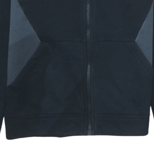 Nike Boys Black Full Zip Hoodie XL 13-15 Years Cotton Blend Sportswear
