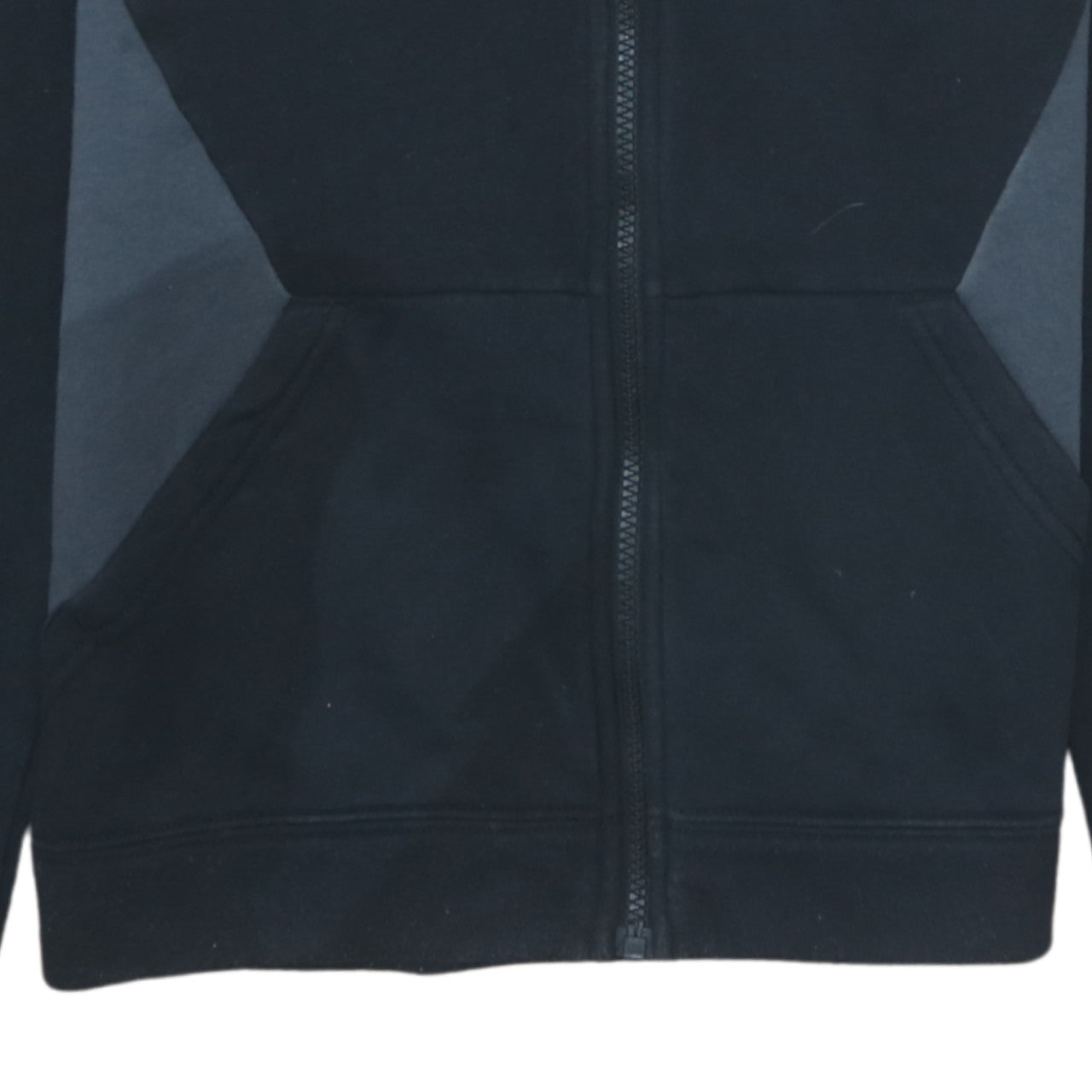 Nike Boys Black Full Zip Hoodie XL 13-15 Years Cotton Blend Sportswear