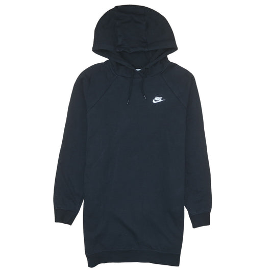 Nike Women's Black XS Pullover Hoodie Dress Cotton Blend Logo