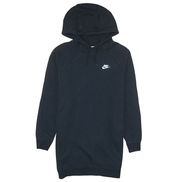 Nike Women's Black XS Pullover Hoodie Dress Cotton Blend Logo