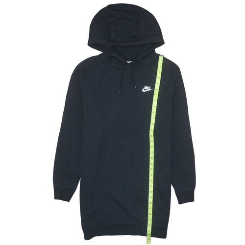 Nike Women's Black XS Pullover Hoodie Dress Cotton Blend Logo