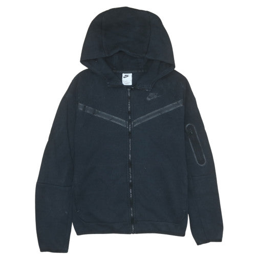 Nike Boys Black Full Zip Hoodie XL (158-170cm) Fleece Lined Casual