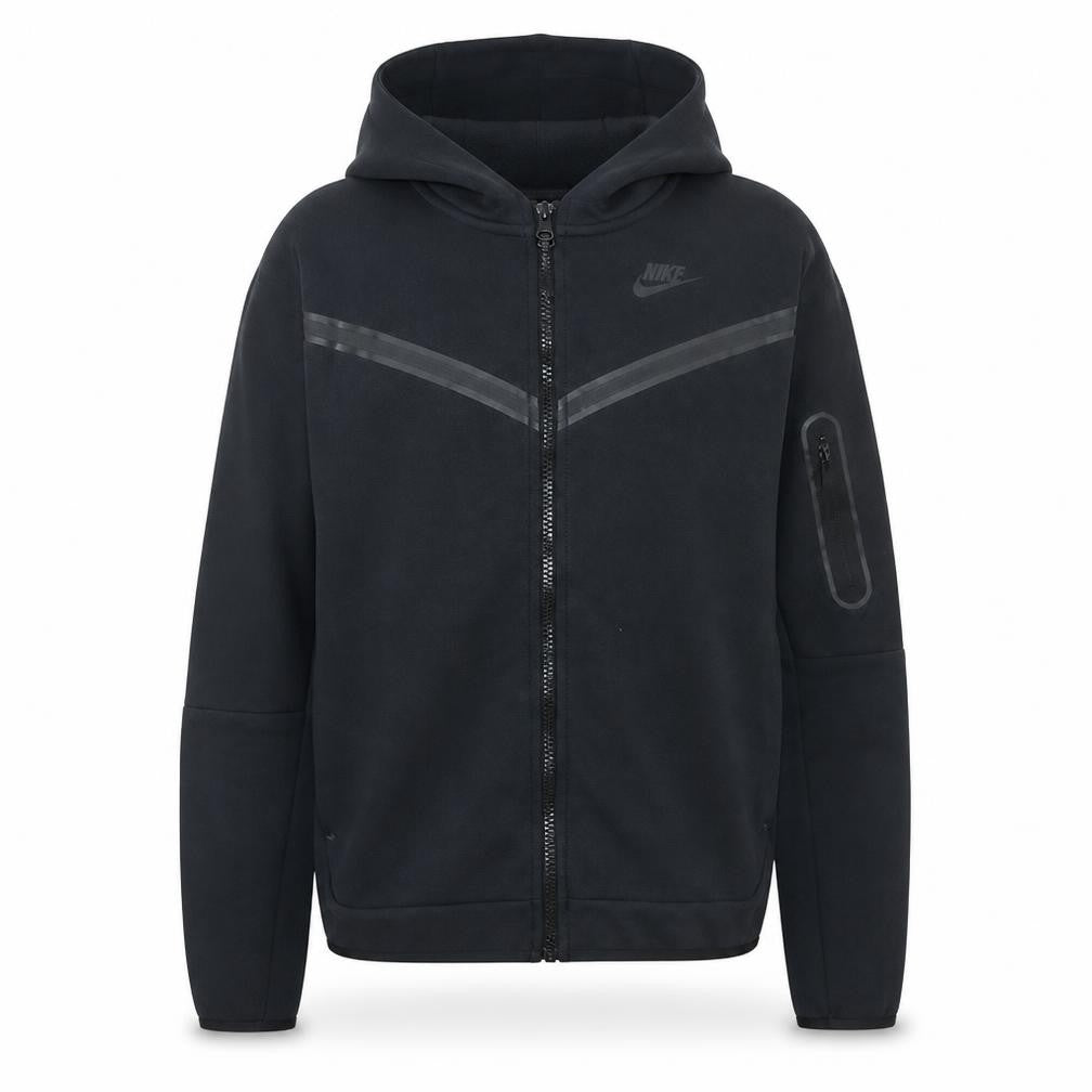 Nike Boys Black Full Zip Hoodie XL (158-170cm) Fleece Lined Casual