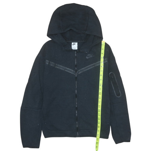 Nike Boys Black Full Zip Hoodie XL (158-170cm) Fleece Lined Casual