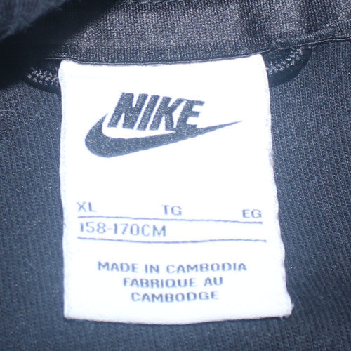 Nike Boys Black Full Zip Hoodie XL (158-170cm) Fleece Lined Casual