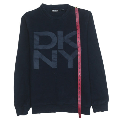 DKNY Women's Black Cotton Blend Pullover Sweatshirt M