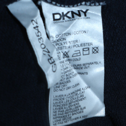 DKNY Women's Black Cotton Blend Pullover Sweatshirt M