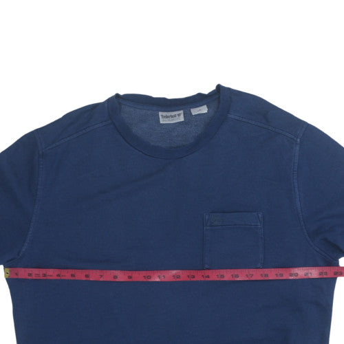 Timberland Men's Blue L Pullover Sweatshirt Crew Neck Fleece