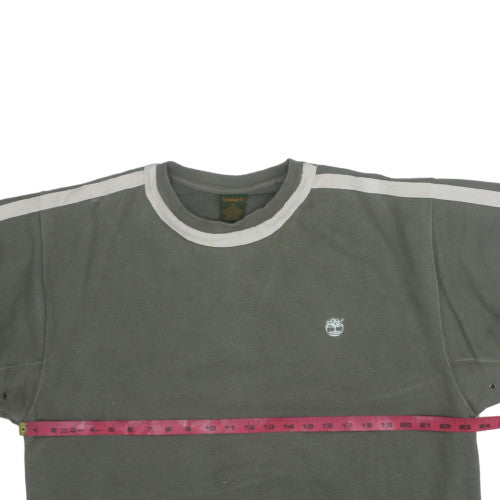 Timberland Men's Green Pullover Sweatshirt M Crew Neck Fleece