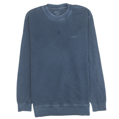 GANT Men's Blue Crew Neck Cotton Sweatshirt Size M