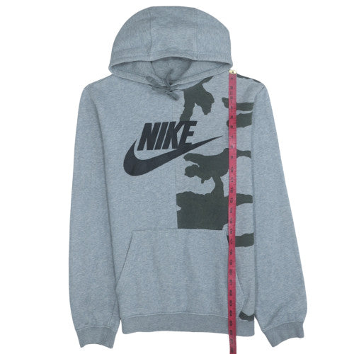 Nike Men's Grey Camouflage Pullover Hoodie Size M Cotton Blend