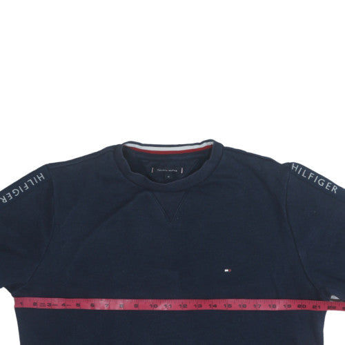 Tommy Hilfiger Men's Blue Pullover Sweatshirt M Logo Classic