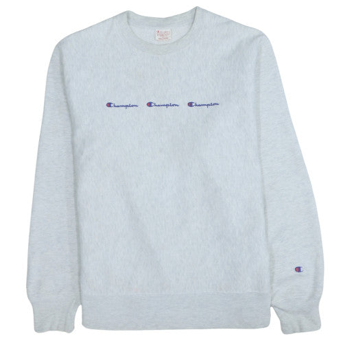 Champion Men's Grey Reverse Weave Pullover Sweatshirt Medium