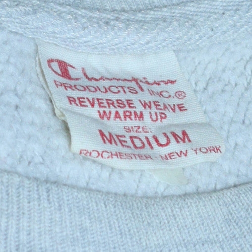 Champion Men's Grey Reverse Weave Pullover Sweatshirt Medium