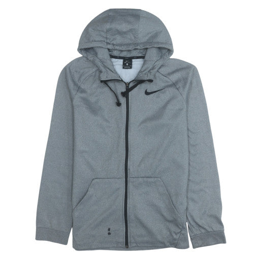 Nike Men's Grey Dri-Fit Full Zip Hoodie M Regular Fit Sportswear
