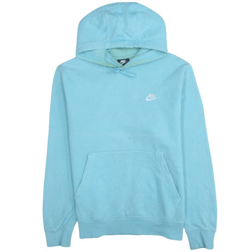 Nike Women Blue Pullover Hoodie M Cotton Blend Casual
