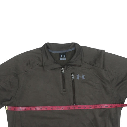 Under Armour Men's Brown 1/4 Zip Athletic Sweatshirt Size M
