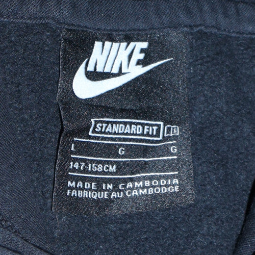Nike Boys Black Pullover Hoodie Size L (147-158cm) Cotton Blend