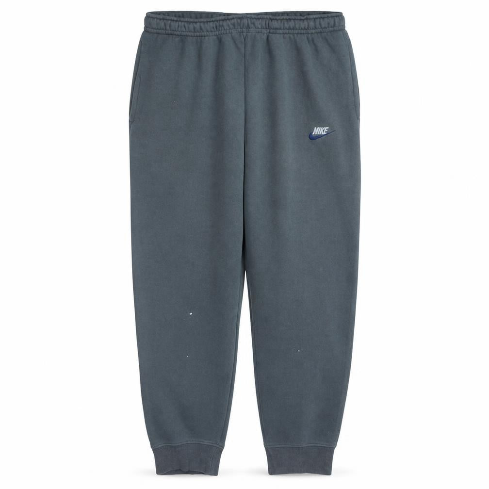 Nike Men’s Grey Fleece Sweatpants M Regular Fit Tapered Trousers
