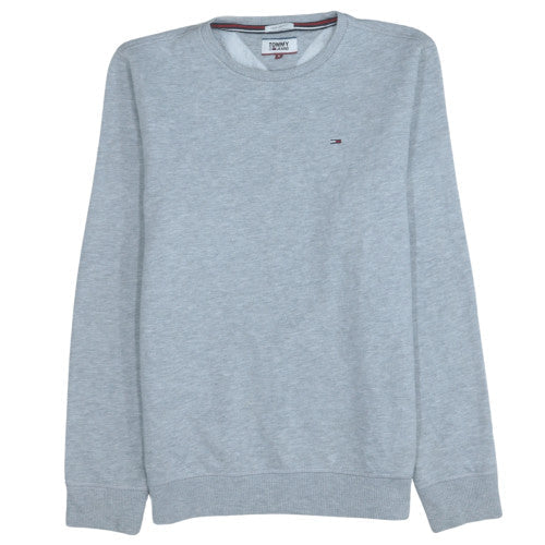 Tommy Jeans Men's Grey Regular Fit Crew Neck Sweatshirt M