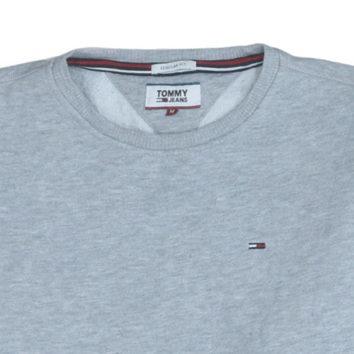 Tommy Jeans Men's Grey Regular Fit Crew Neck Sweatshirt M