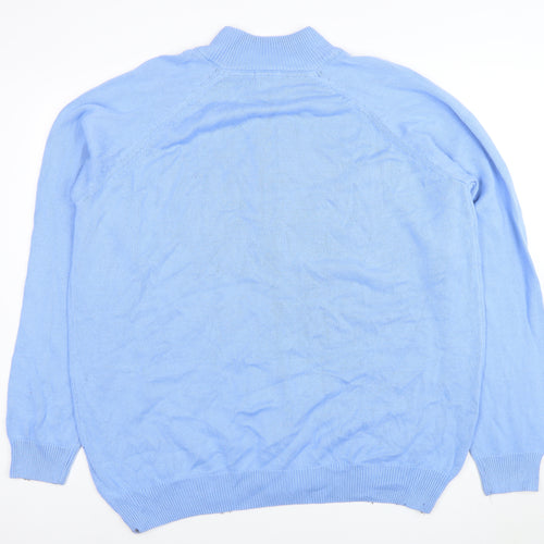 Colton Traders Men's Blue 3XL Full Zip Cotton Jumper