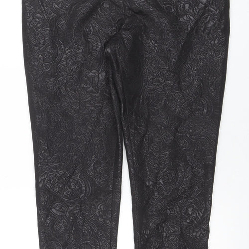 Autograph Women’s Black Floral Jacquard Jegging Size 12