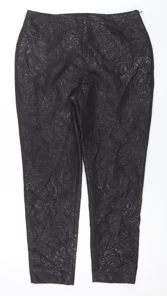 Autograph Women’s Black Floral Jacquard Jegging Size 12