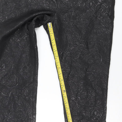 Autograph Women’s Black Floral Jacquard Jegging Size 12