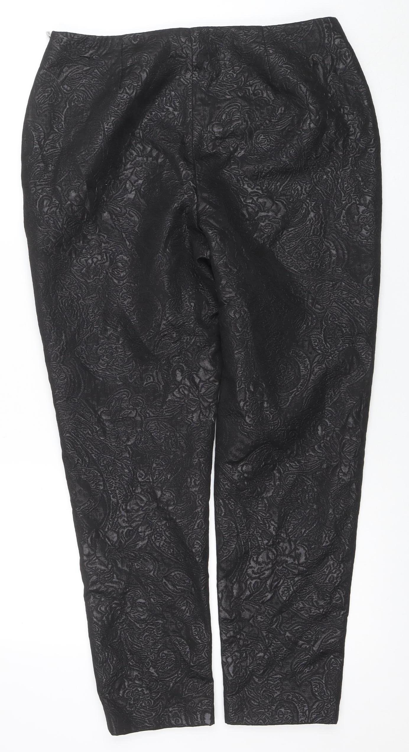 Autograph Women’s Black Floral Jacquard Jegging Size 12